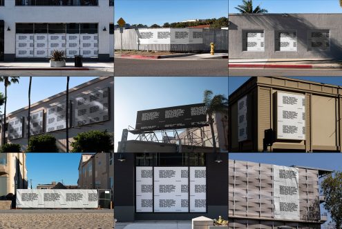 Urban mockup collection featuring posters on various outdoor backgrounds, great for presenting graphic designs and advertising content.